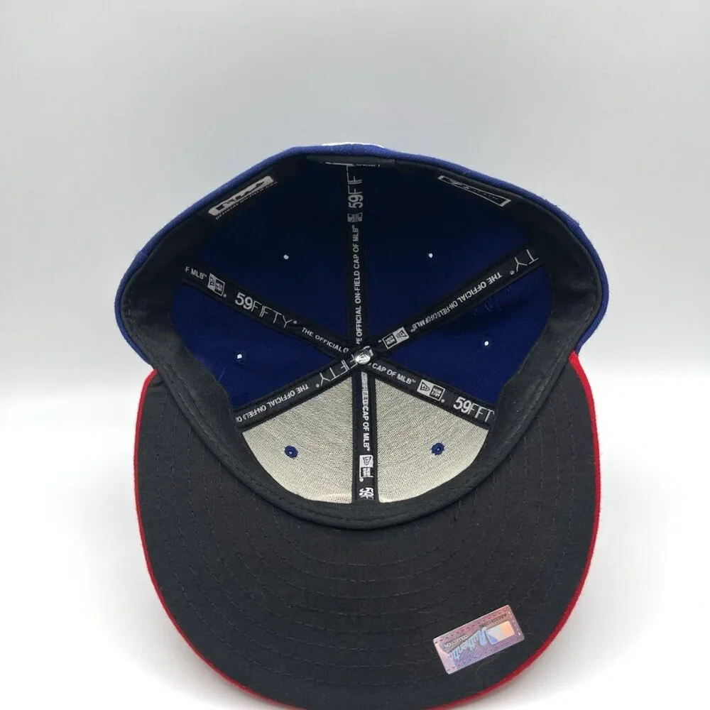 New Era 59fifty Philadelphia Phillies Red & Blue Fitted Cap Hat 7 1/8 MLB - Picture 6 of 10